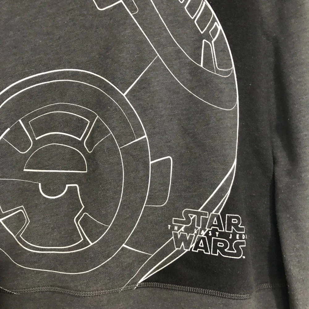 Gap 1969 Star Wars BB-8 hooded‎ grey sweatshirt boys size XL 12 school outdoor